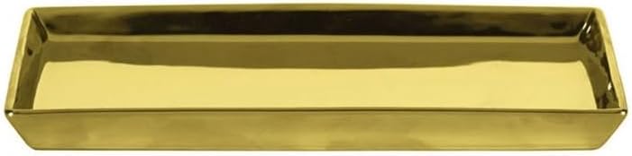 Glamour Chic Porcelain Soap Dispenser, Gold, 5.83" t X 3.86" w