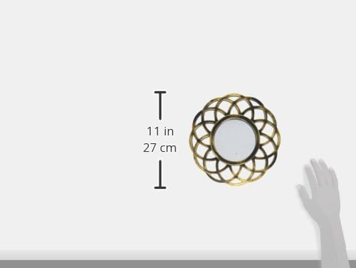 Kole Imports OS256 Distressed Gold Circle Wall Mirror