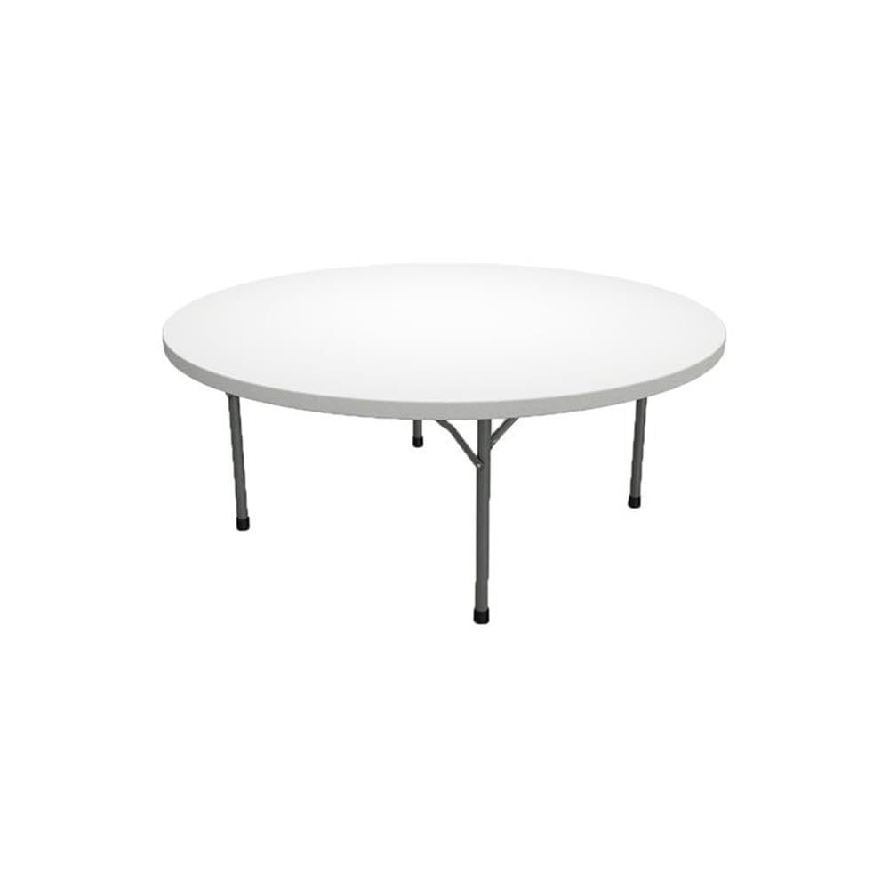 Mayline Event Series Round Folding Table 72"Dia., White Top/Dark Gray Base