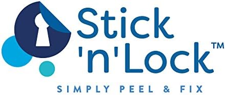 Croydex AD100122AZ Stick 'N' Lock+ White Adhesive or Screw Fix Shower Curtain Rod, 27.55-48 inches