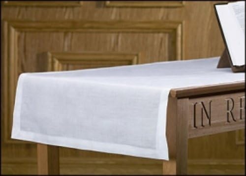 Christian Brands Altar Runner, 100% Linen, 24 x 62' L, White