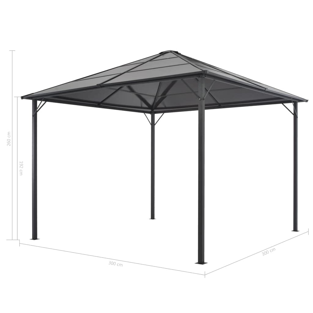 Outdoor Gazebo 9.8'x9.8' Hardtop Canopy Pavilion with Protective Curtains, Aluminum and Steel Frame for Backyard Patio Garden Lawn Events