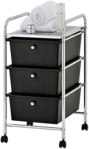 Urban Lifestyle 3 Tier Storage Cart, Black Color