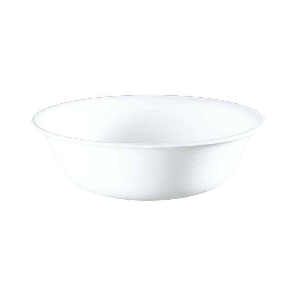 Corelle Vitrelle 6-Piece Soup/Cereal Bowl Set Triple Layer Glass and Chip Resistant, 18-Oz Lightweight Round Bowls, Winter Frost White