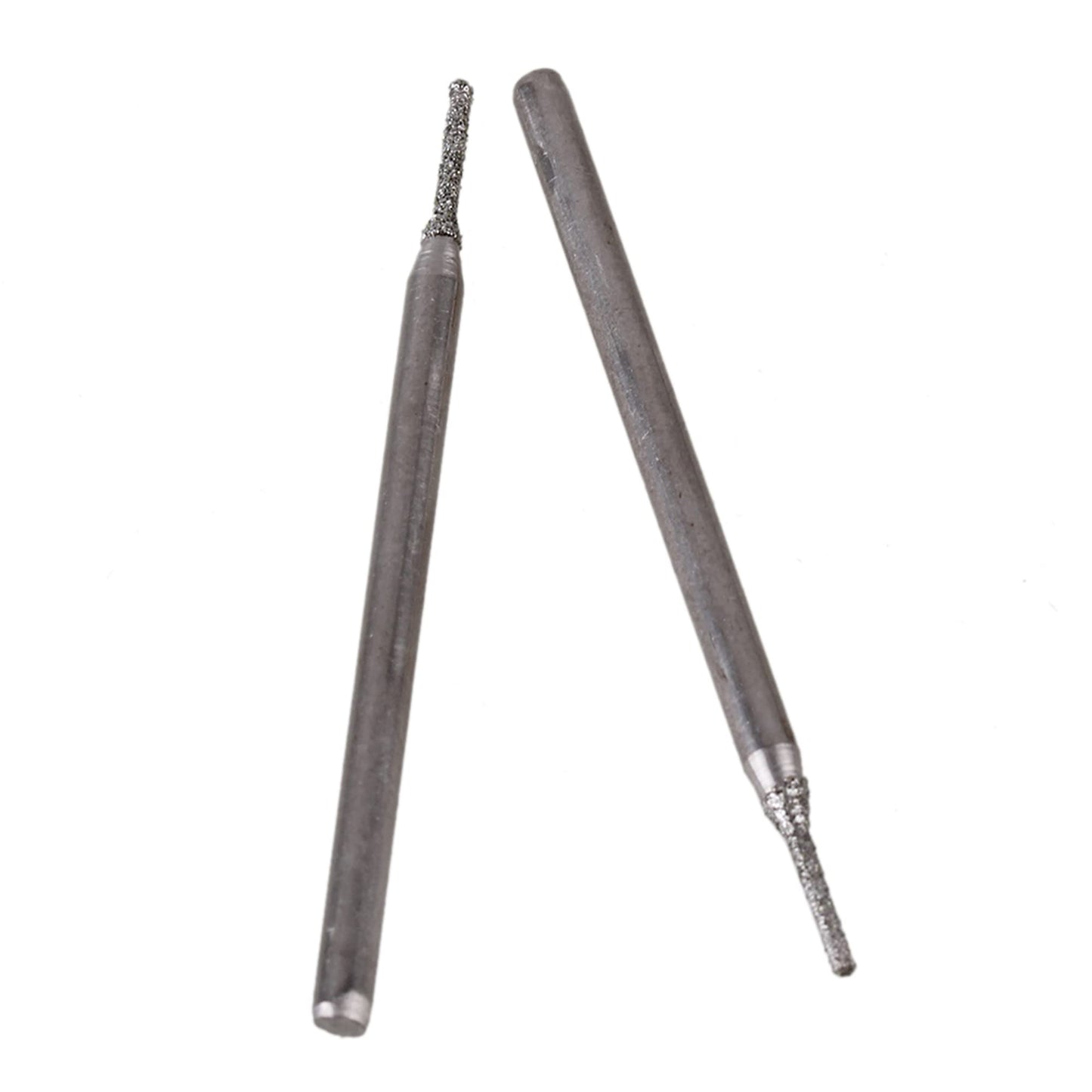 BQLZR 1mm Silver Gemstones Diamond Burrs Engraving Drill Bits Jewelry Jade Carving Drill Hole Tools Pack of 100