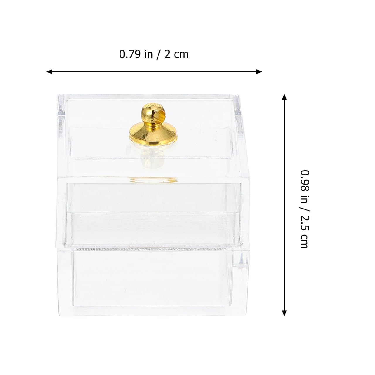 10Pcs Miniature Dollhouse Candy Boxes with Lids, 1:12 Scale Clear Plastic Display Jars, Tiny Food Containers for Doll House Bakery Shop Accessories, 1-inch Mini Treat Box for Crafts & DIY Decor