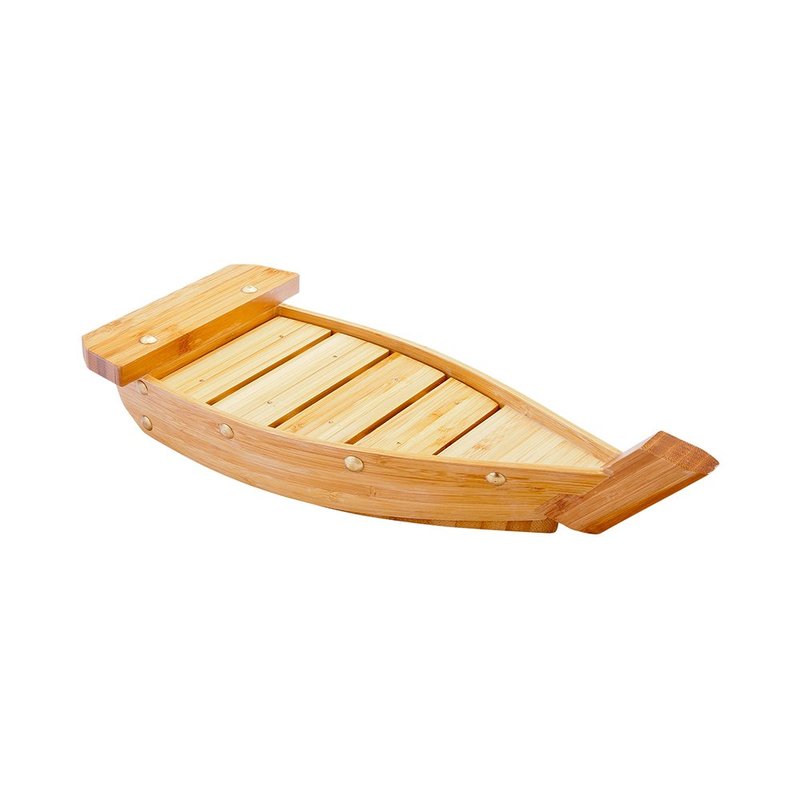 Restaurantware 13 Inch Sushi Boat Serving Tray 1 Durable Sushi Boat - Sturdy Easy To Clean Bamboo Sushi Wooden Boat Small For Sushi Or Appetizers