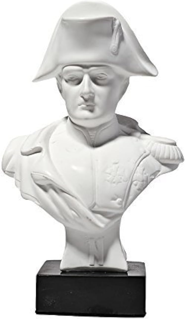 Danila-Souvenirs French Emperor Napoleon Bonaparte Marble Bust Statue Sculpture, 5.2'' White (13 cm)
