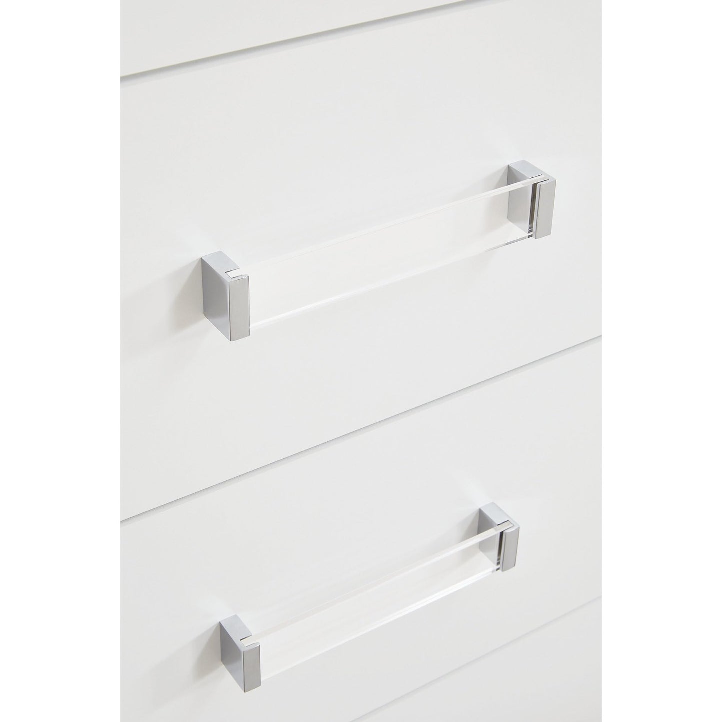 Signature Design by Ashley Marzoni Contemporary 5-Drawer Chest with Safety Stop, White