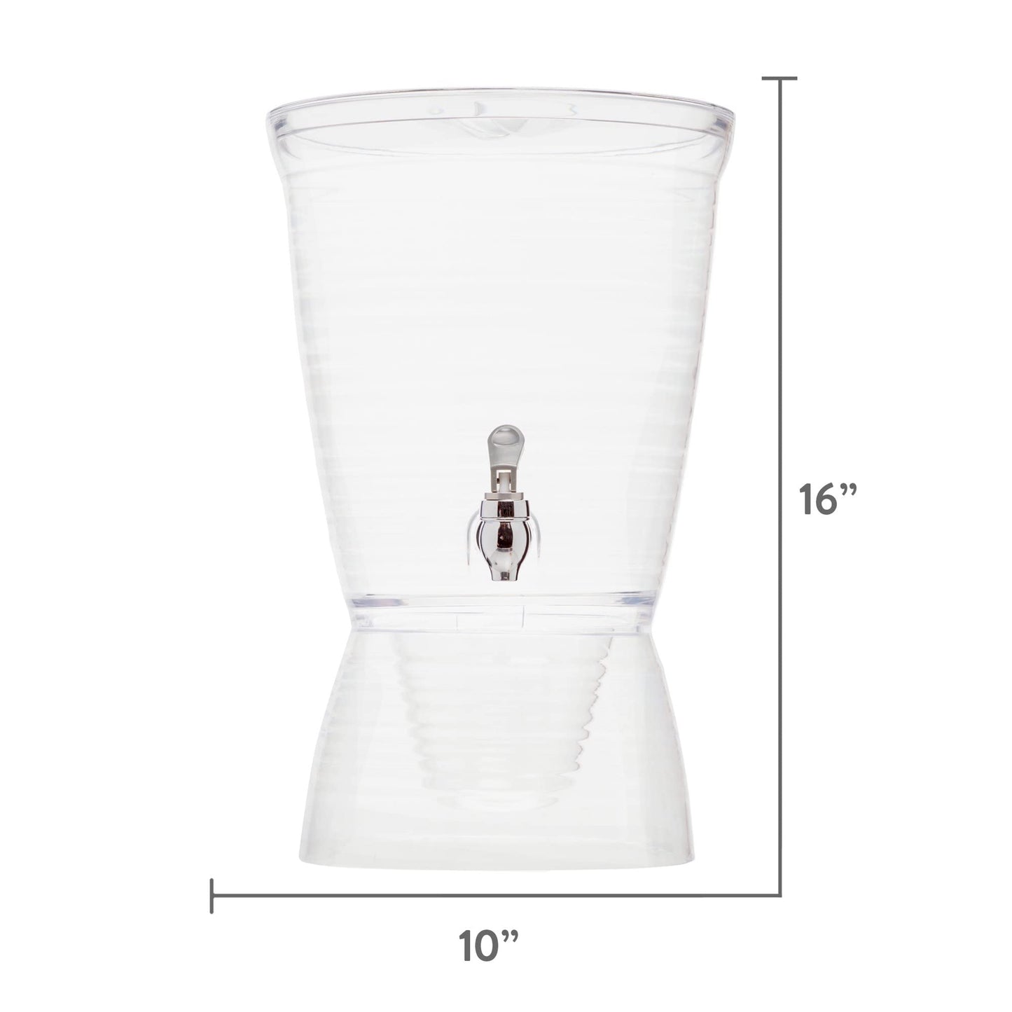 CreativeWare Bark Beverage Dispenser, 2.5 Gallon, Clear, (Pack of 1)