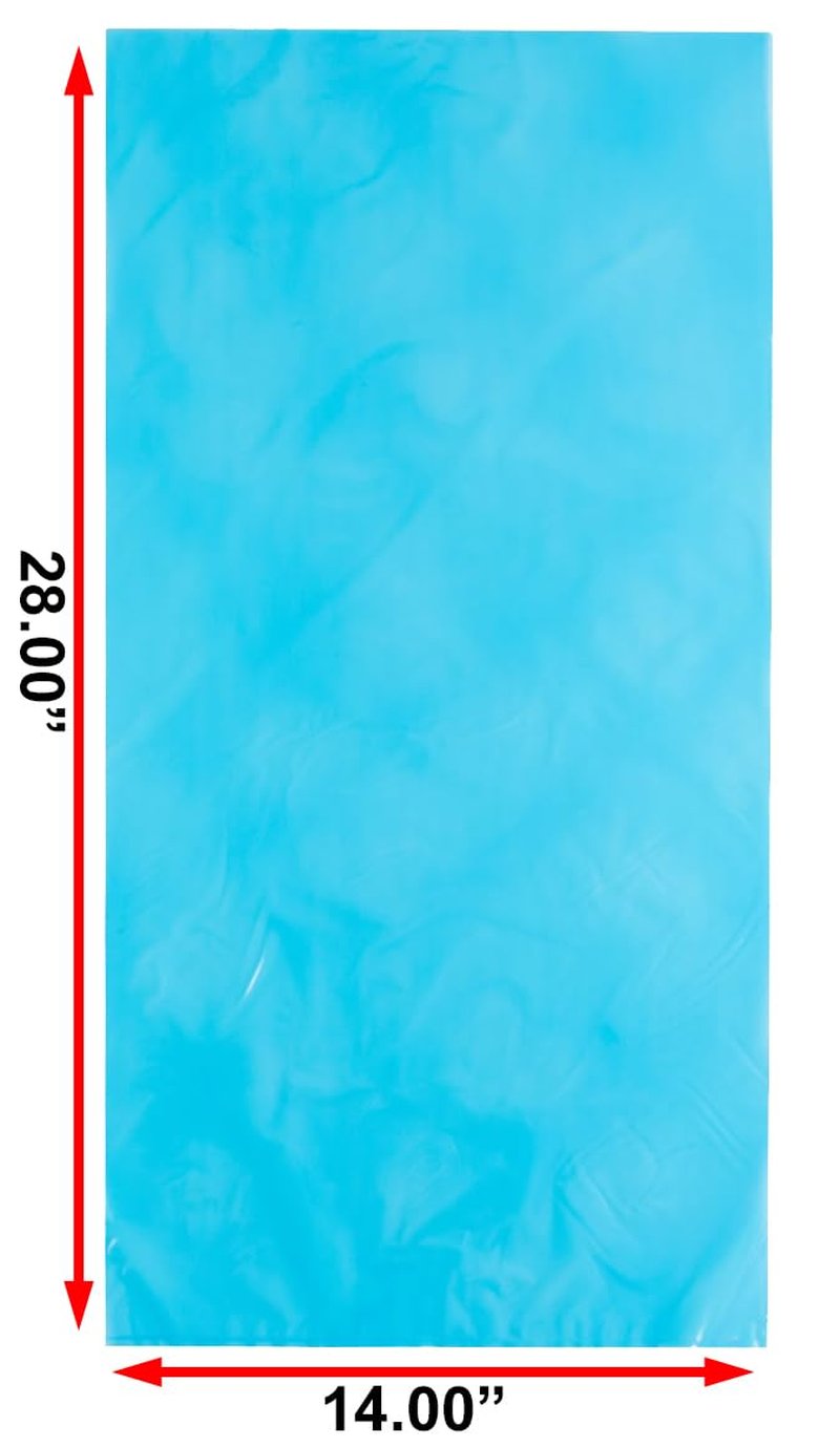Bits N Things Heavy Duty Blue Plastic Ice Bag | 14" x 28" | Freezer Safe & Recyclable | (20 lb, 250 Count)