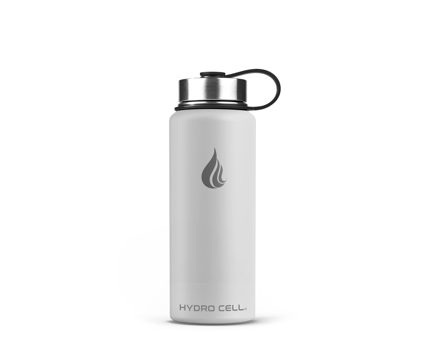 HYDRO CELL Stainless Steel Insulated Water Bottle with Straw - For Cold & Hot Drinks - Metal Vacuum Flask with Screw Cap and Modern Leakproof Sport Thermos for Adults (Frost 18oz)