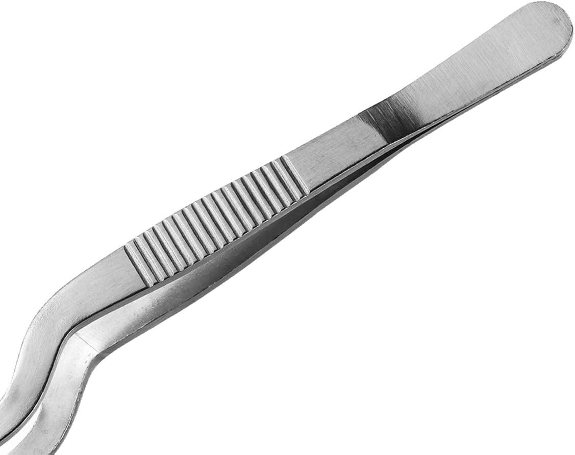 Multifunctional Stainless Steel Food Tweezer, Chef Kitchen Tool, BBQ Clip Pliers (14cm)