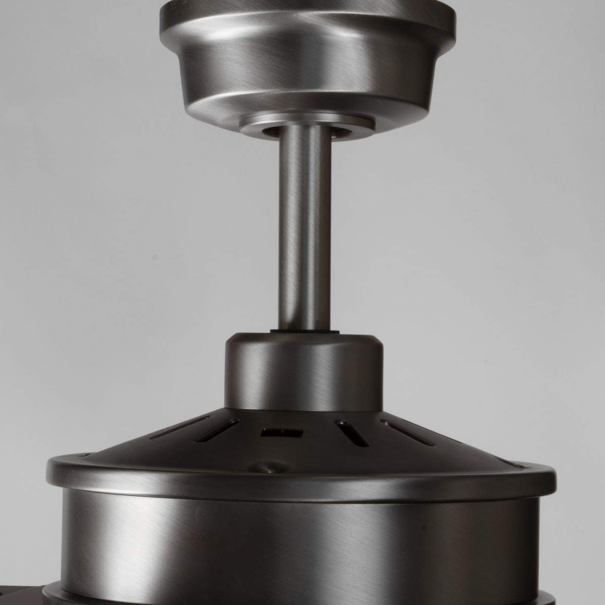 Progress Lighting P2574-8130K Protruding Mount, 5 Driftwood Blades Ceiling fan with 18 watts light, Antique Nickel