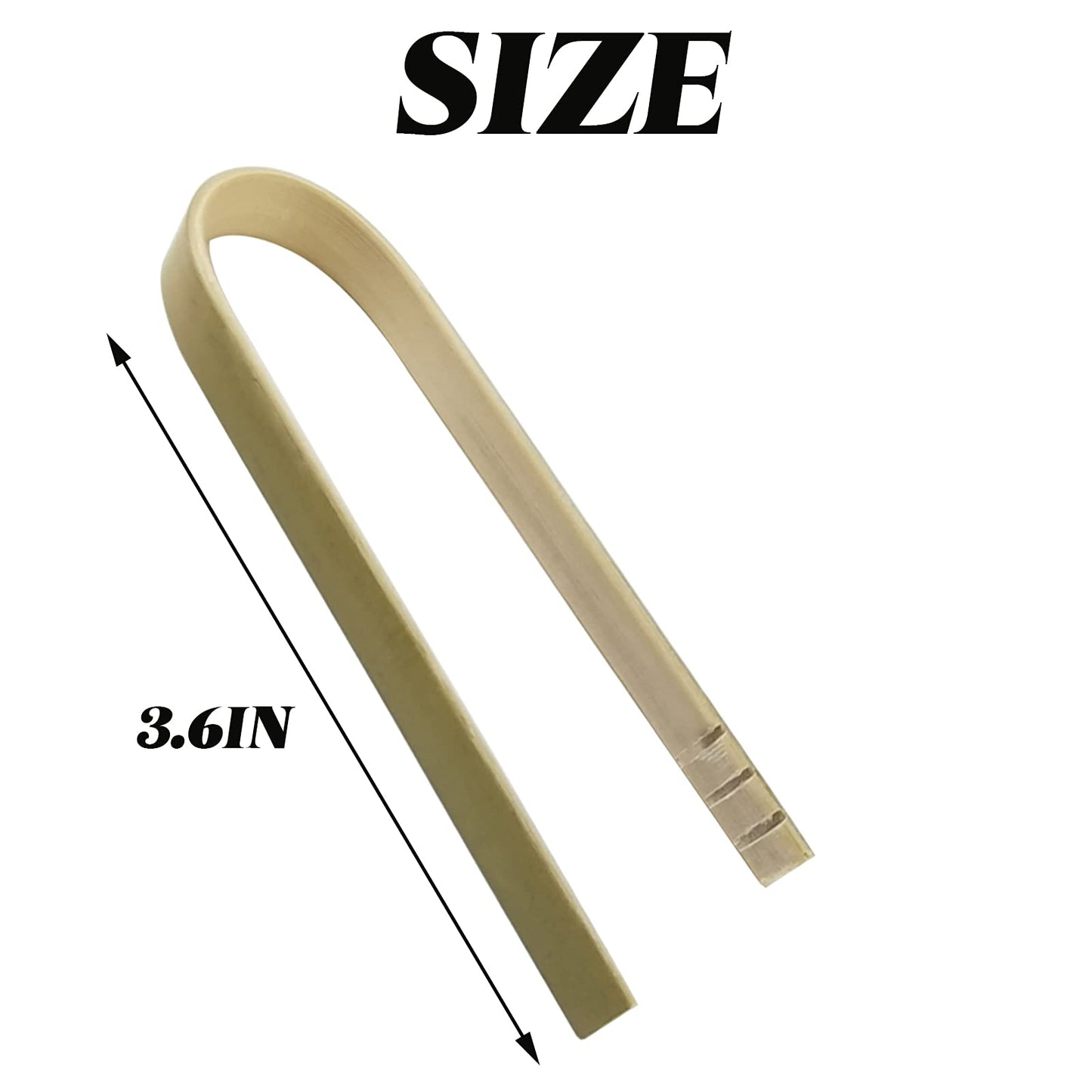 ROYHOO 100 Pack Bamboo Tongs Mini Bamboo Tongs Toaster Tongs for the Kitchen Cooking Tongs Teacup Clip Bread clip Roast Tongs, Green, 2.57, B-100
