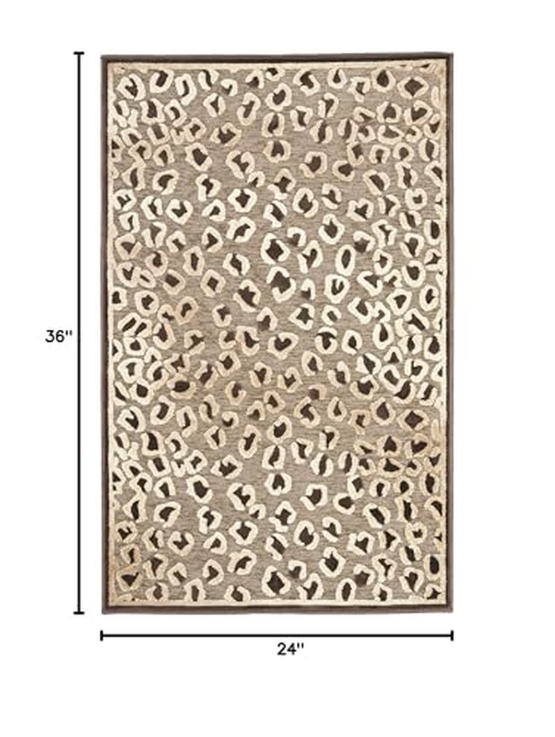 SAFAVIEH Paradise Collection Accent Rug - 2' x 3', Beige & Brown, Animal Print Viscose Design, Ideal for High Traffic Areas in Entryway, Living Room, Bedroom (PAR84-303)
