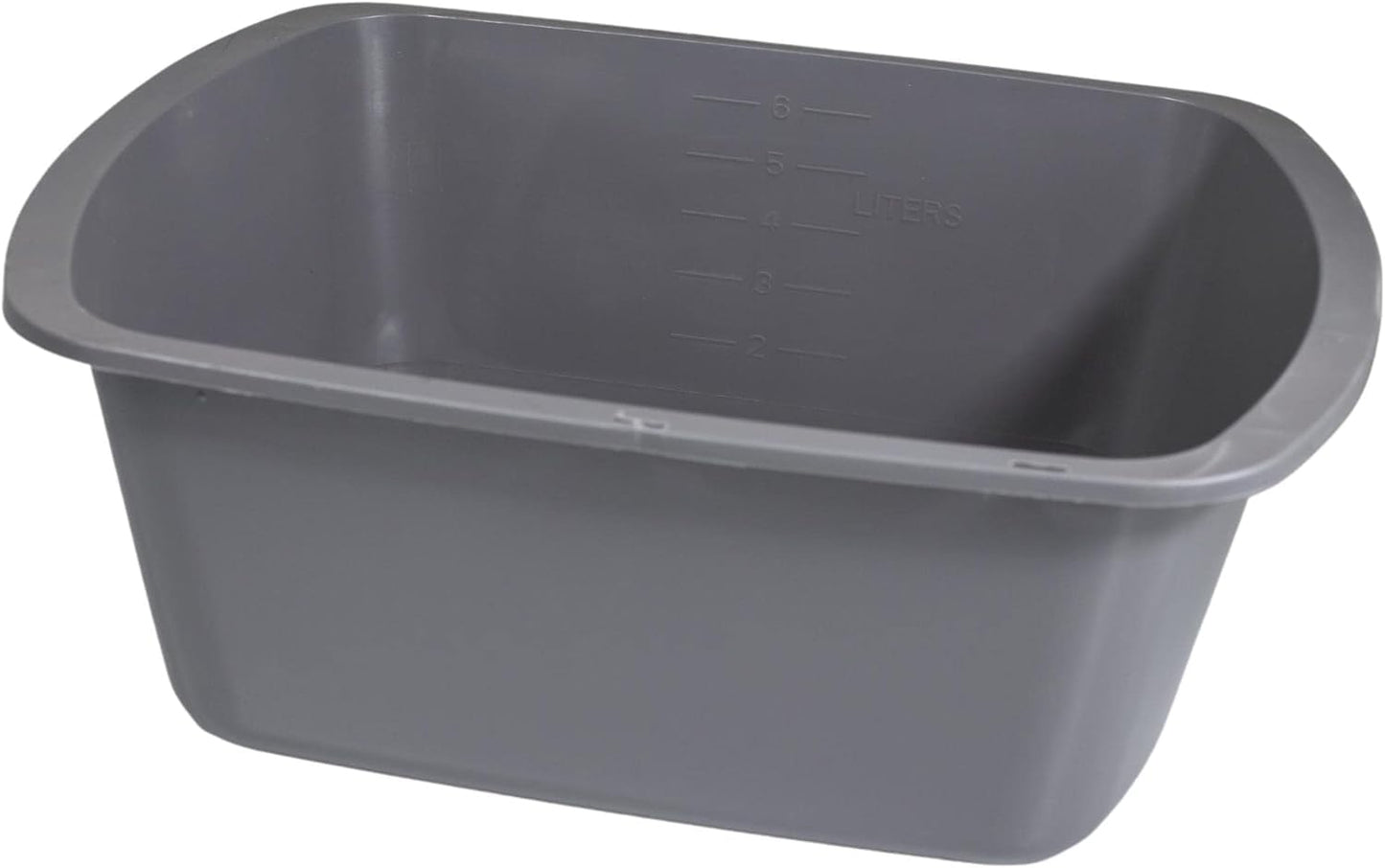 Vakly Wash Basins – Rectangular Plastic 7-Quart Graduated Hospital Soaking Tub with Markings – Small Portable Washbasin for Face Washing, Cleaning, Foot Bath, Dishes, Laundry & Bedside Care