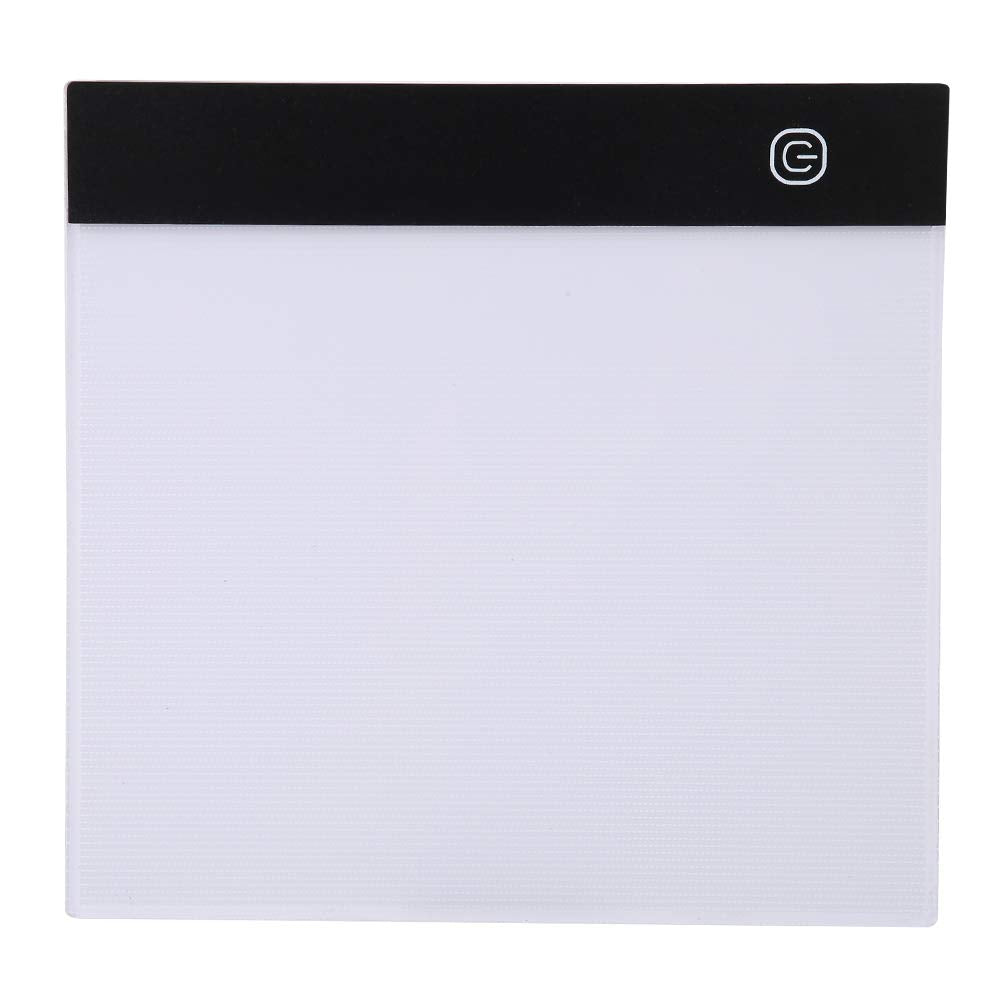 A5 LED Light Box, Tracing Board Drawing Pad Thin Art Stencil Tracer Tablet Copy Table Adjustable Brightness for DIY Diamond Painting Weeding Artists Sketching Animation Embossing Sewing Projects