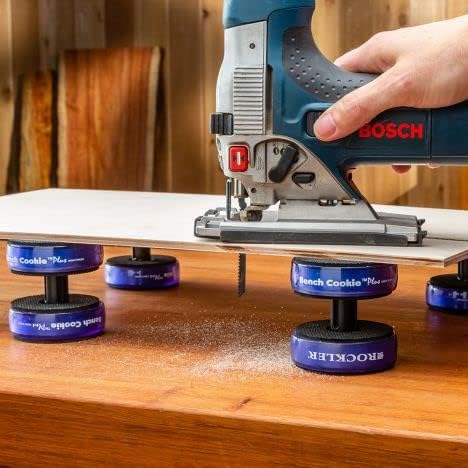 Rockler Bench Cookie Risers (2 Pack) - Connect for Added Height, Fits ¾” Dog Hole