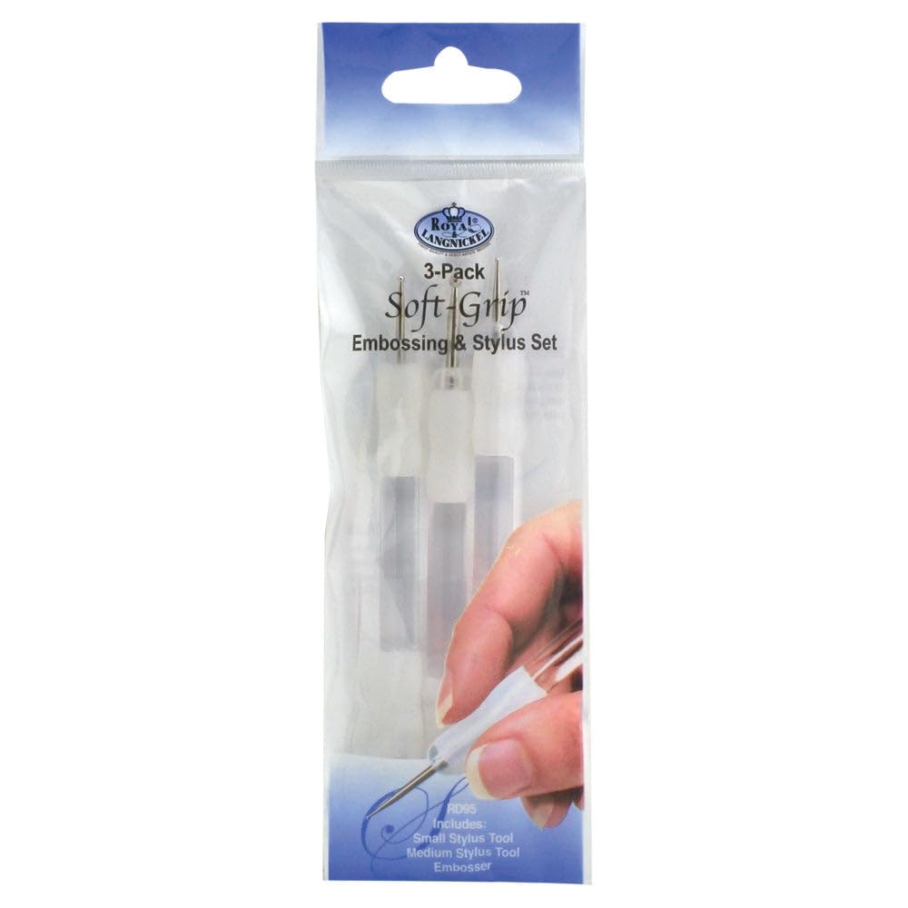 Soft-Grip Embossing & Stylus Set Complete by Royal & Langnickel (3 Pack)