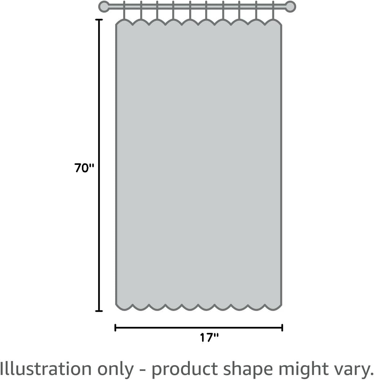 ZHH Sheer Embroidery Valance for Window with Daisy - Short White Kitchen Curtain, 1 Panel, 17x70inch