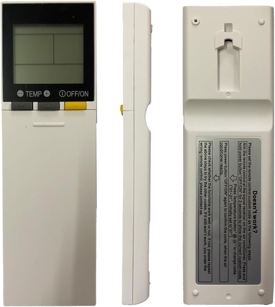 Replacement Remote Control for Mitsubishi Electric AC Air Conditioner - Compatible with MSZ-EF09NAS-U1, MSZ-EF15NAS-U1,