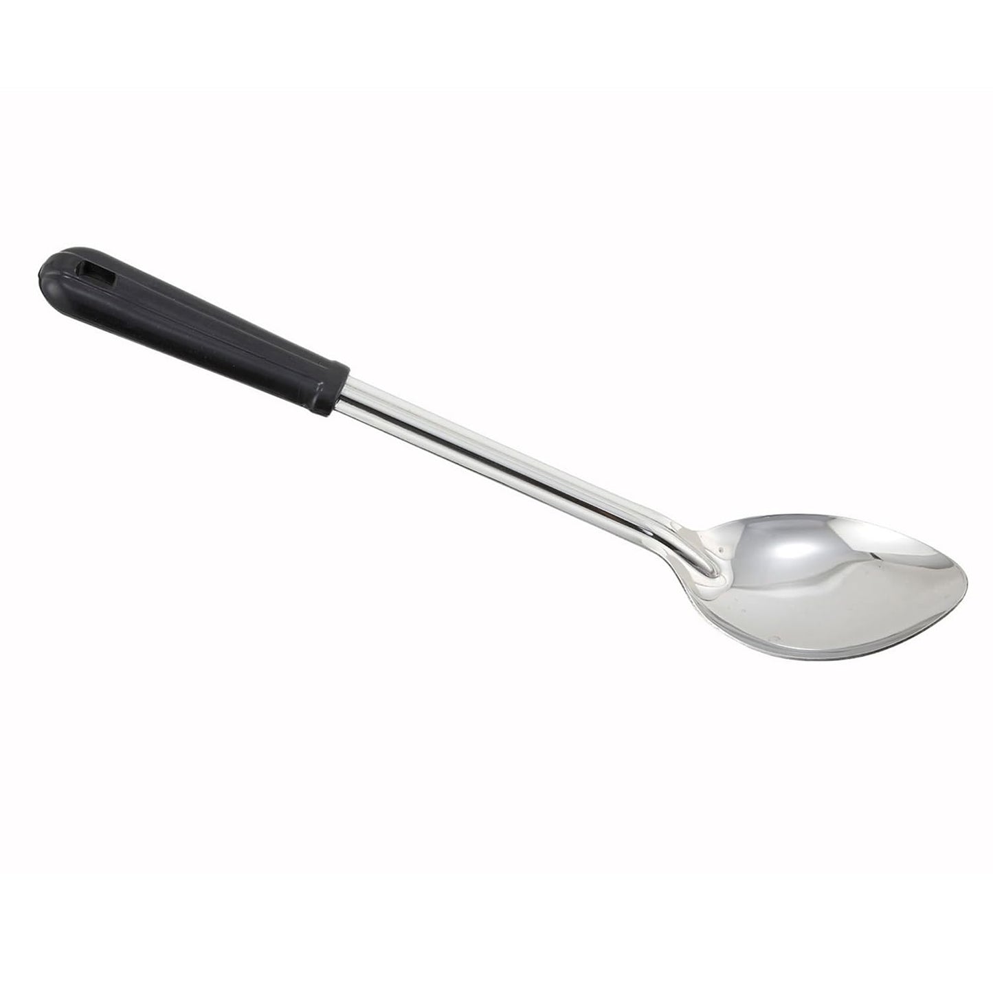 Winco Stainless Steel Basting Spoon with Plastic Handle - Solid, 13"