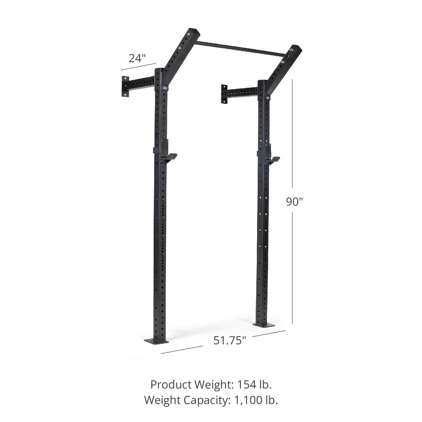 Titan Fitness X-3 Series Space Saving Rack Tall 24-in. Depth