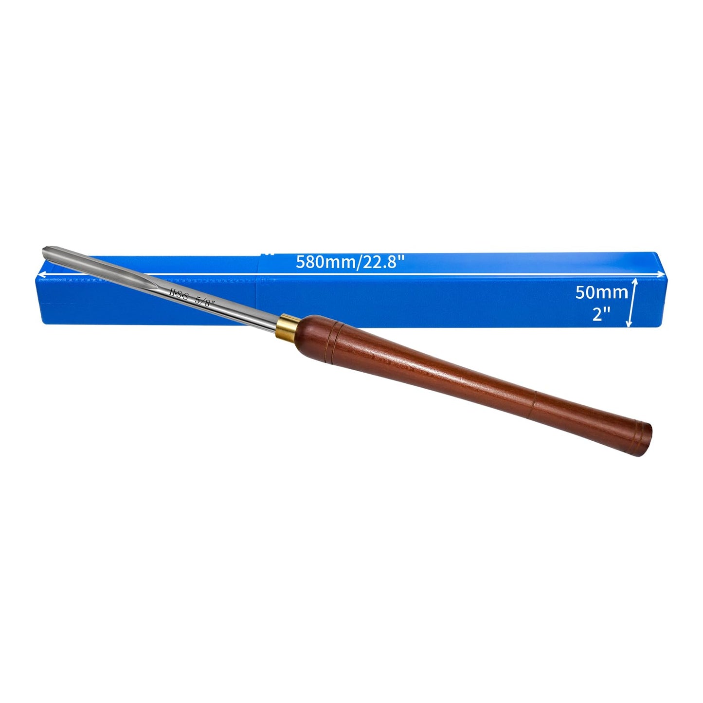 SIIIXS 5/8" HSS Bowl Gouge with Side Grind(1/2" Flute), Wood Lathe Bowl Turning Tools Spindle Gouge Chisel. 