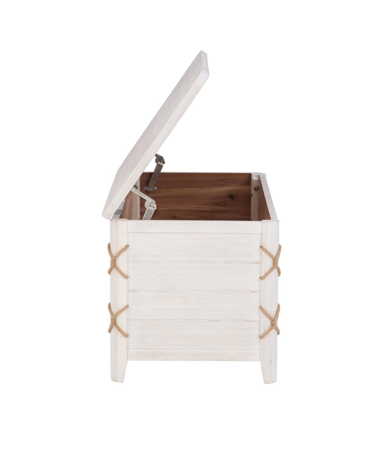 Linon Brosnan Rope Cedar Chest White