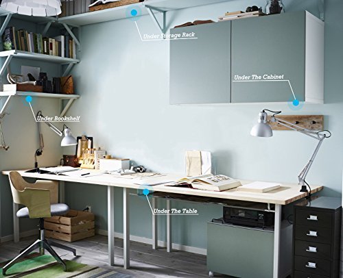 APPHOME Headphone Hanger Stand Under Desk Hook Aluminum Stick-On Adhesive Dual Headsets Holder Mount PC Gaming Accessories for All Headphones