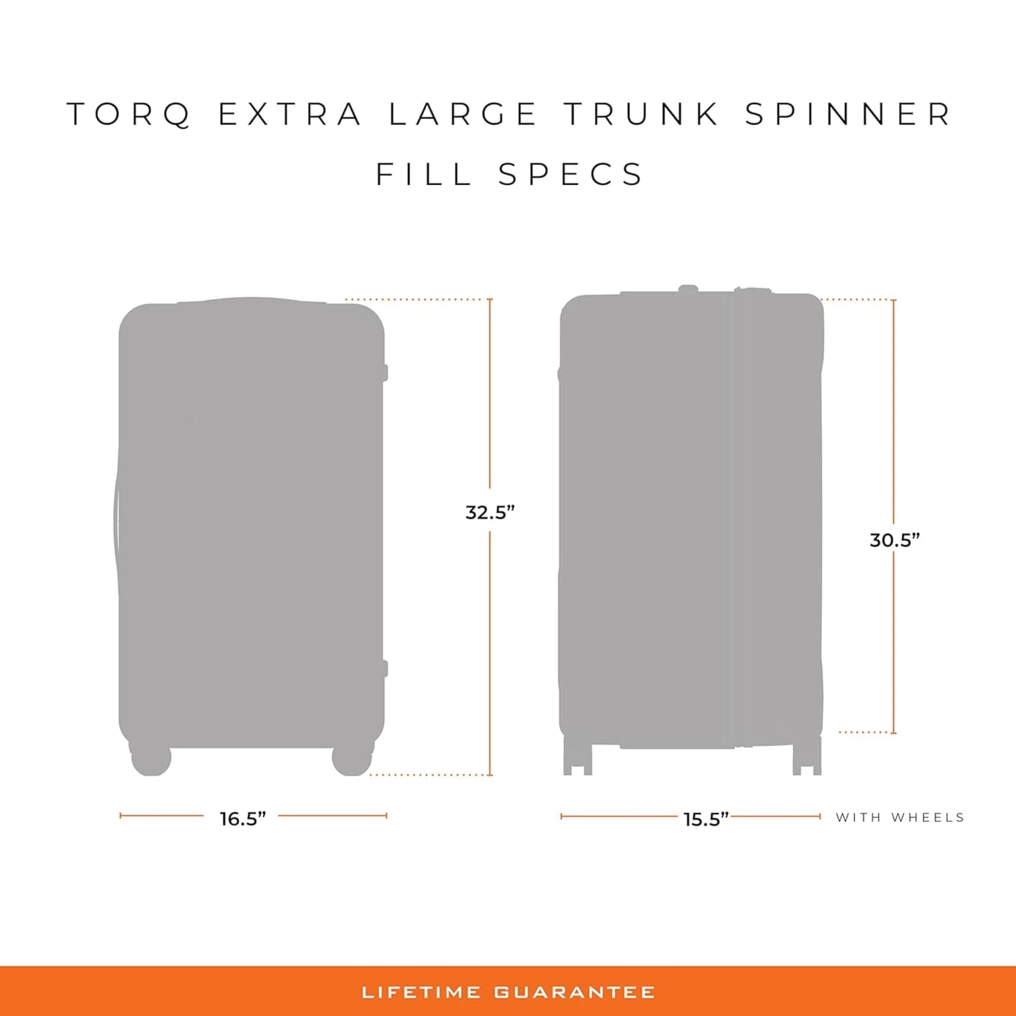 Briggs & Riley 32 Inch Extra Large Trunk Checked Luggage - Maximum Capacity Hard Shell Heavy Duty Travel Suitcase with 360-Degree Spinner Wheels - TSA Lock - Torq Collection - Ocean