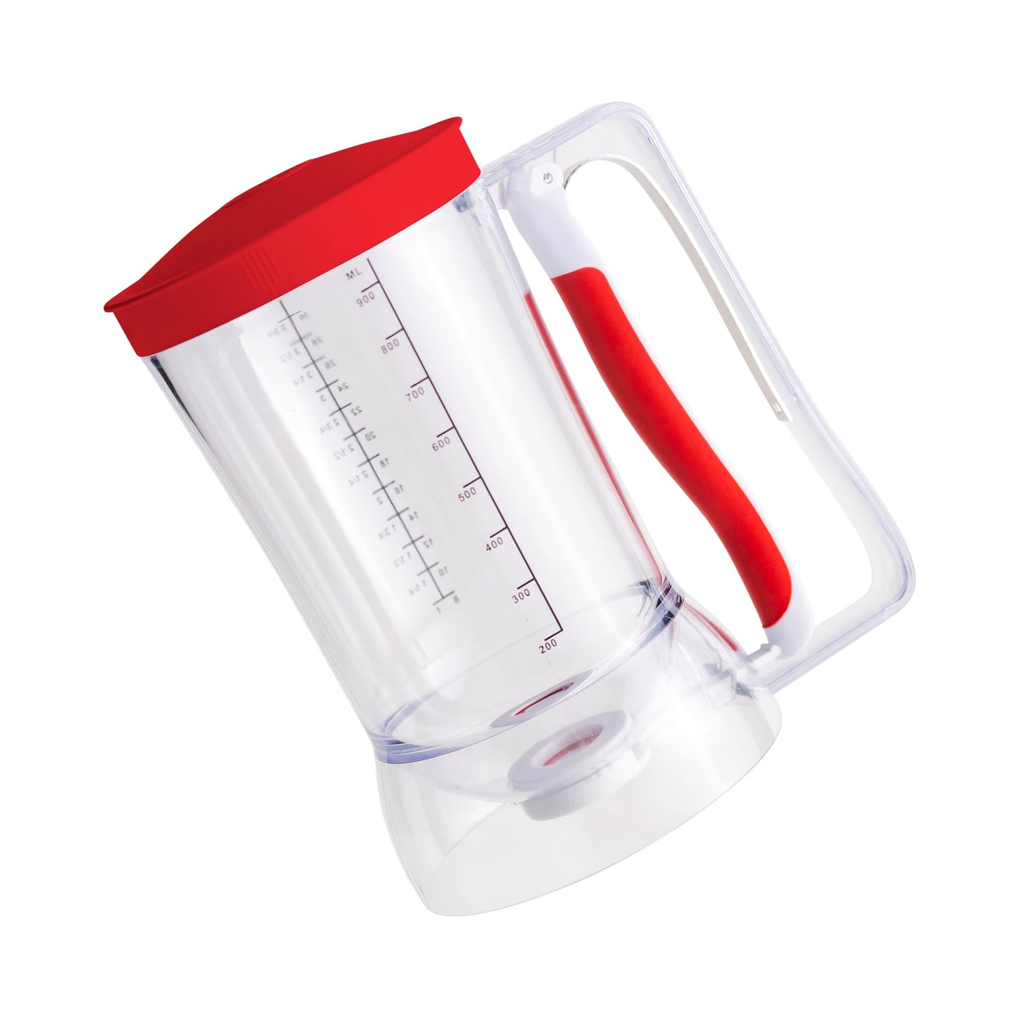 Dalup Enterprises Mess-Free Pancakes Pourer & Cupcake Batter Dispenser | 4 Cup Capacity | Precision Pour Control & Easy-Squeeze Handle | BPA-Free Kitchen Tool for Waffles, Crepes & Muffins