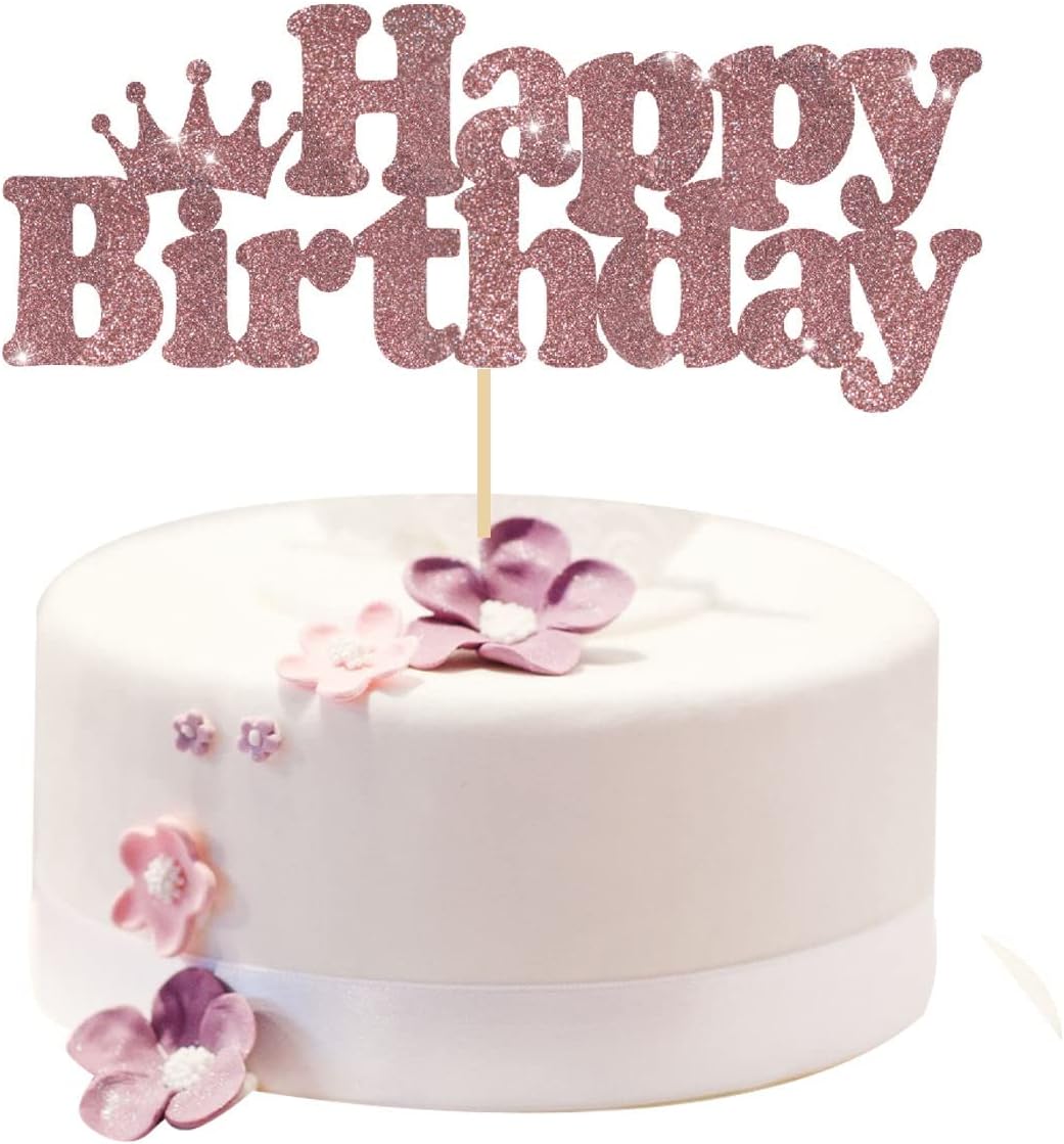 Rose Gold Birthday Sash Crown, 60 & Fabulous Sash and Tiara for Women, 60th Birthday Party Favor Supplies