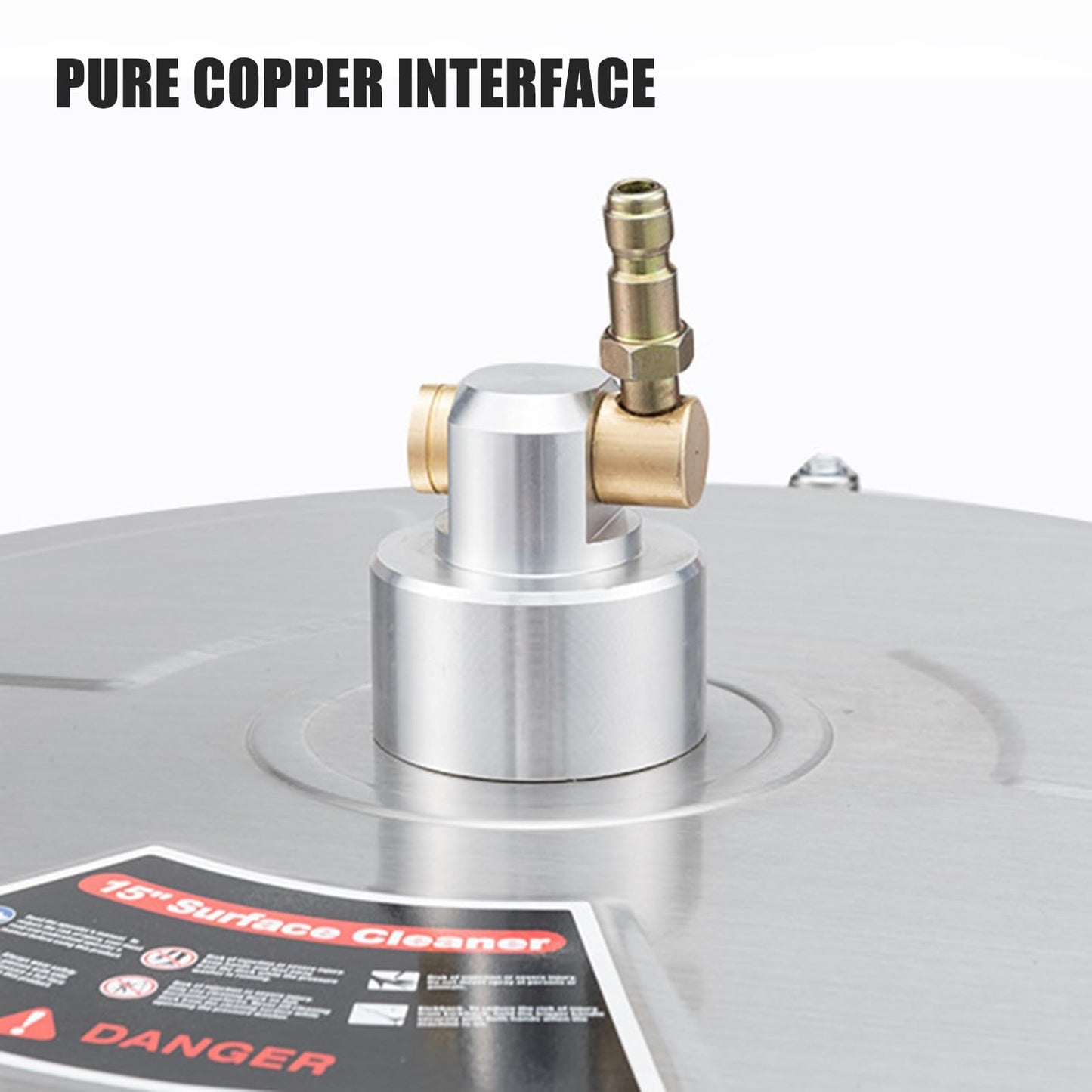 Pressure Washer Surface Cleaner with Wheels Stainless Steel Housing Quick Connector Power Washer Surface Cleaner Attachment Stainless Steel