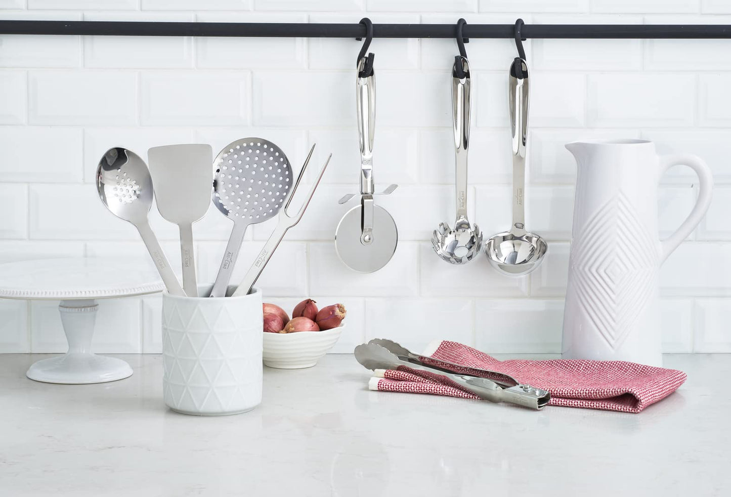 All-Clad Specialty Stainless Steel Kitchen Gadgets Slotted Spoon Kitchen Tools, Kitchen Hacks Silver