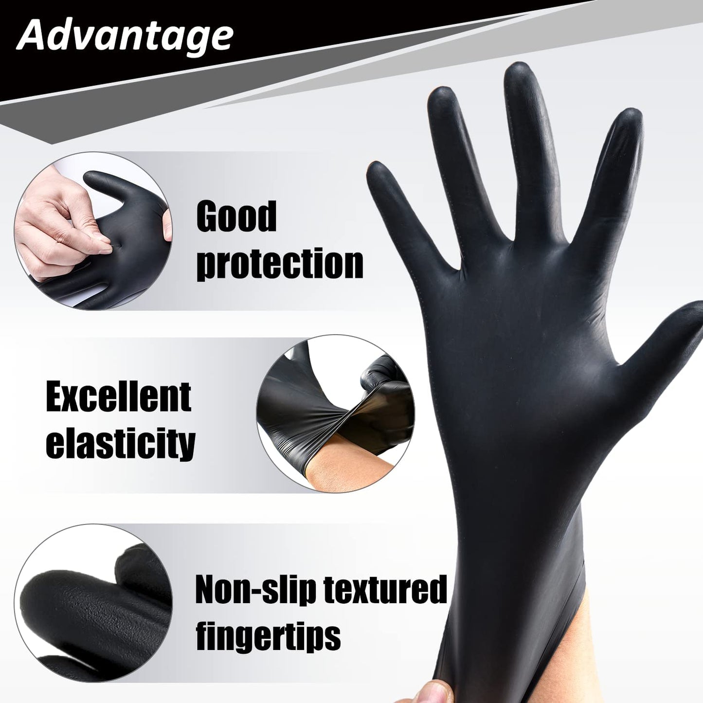 PROMEDIX P Nitrile Disposable Gloves,4mil-100 Count,Gloves Disposable Latex Free,Powder Free for Cooking,Household,Food safe
