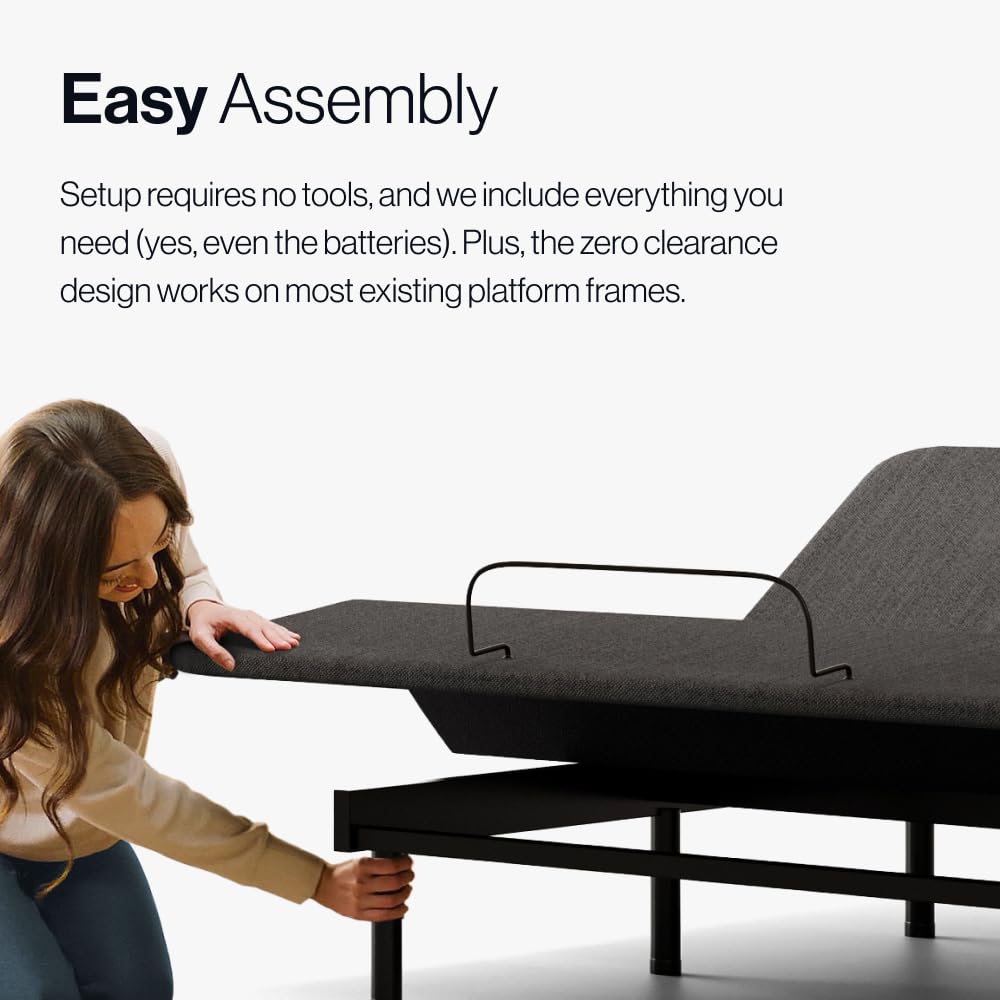 Adjustable Comfort Classic Adjustable Base - Queen - Head & Foot Incline - Wireless Remote with Memory - Easy Set Up - Zero Clearance - Zero Gravity - Durable Frame