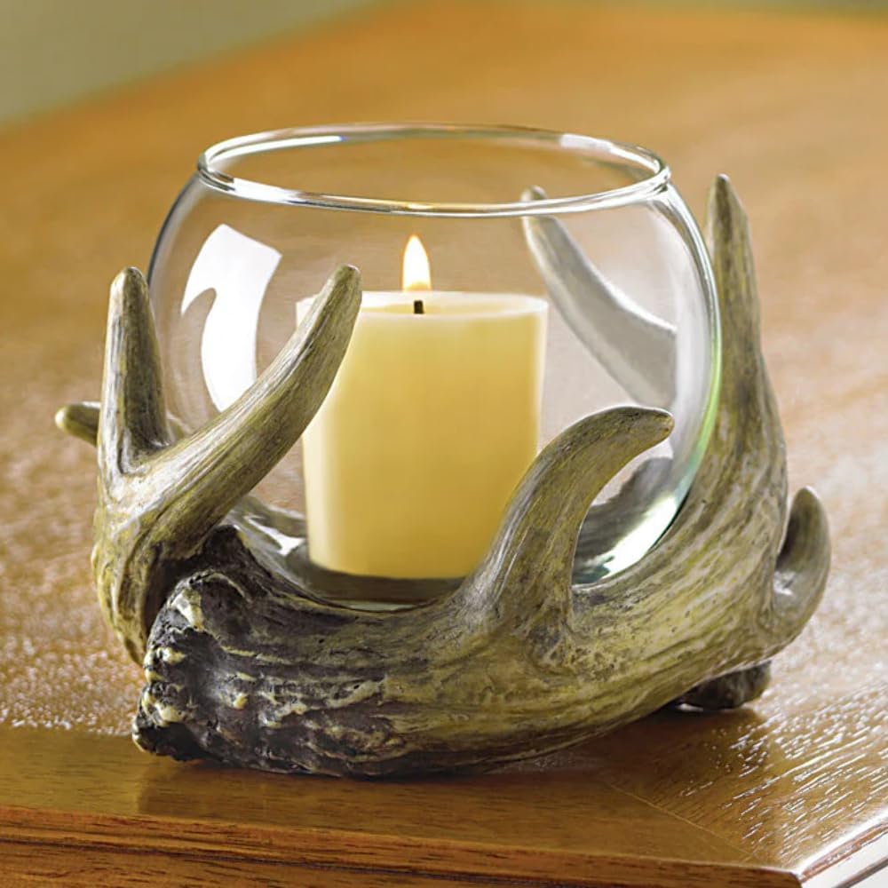 Rustic Antler Candleholder, Pack of 1 EA