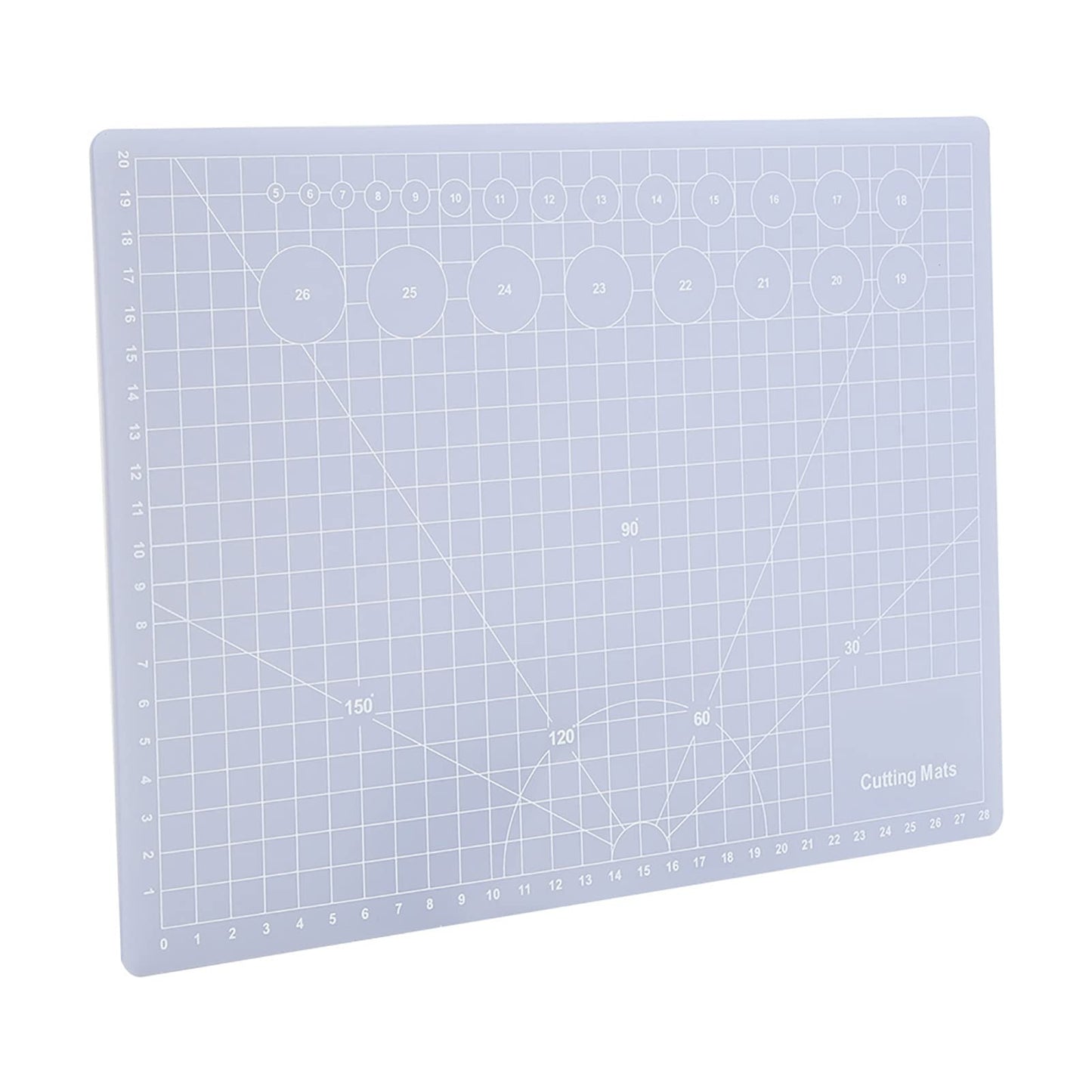 MUNEFE Translucent Cutting Mat, See Through Self Healing Cutting Mat, Non Slip Gridded Cutting Board for Writing, Painting, Paper Sculpture, Etc(A4 Translucent Cutting Board)