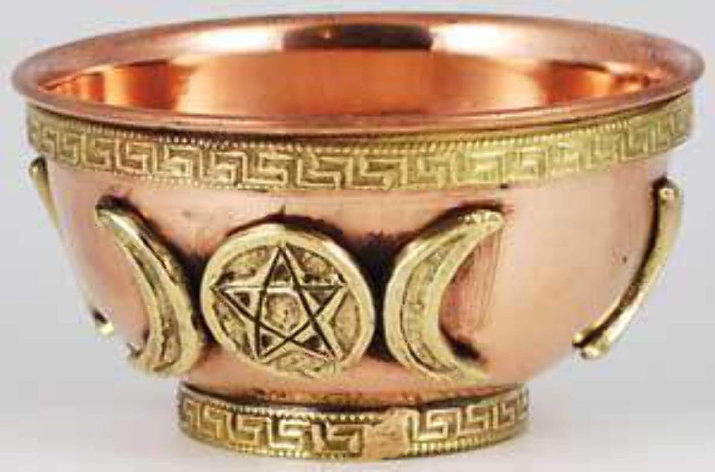 AzureGreen Triple Moon Offering Bowl, 3"