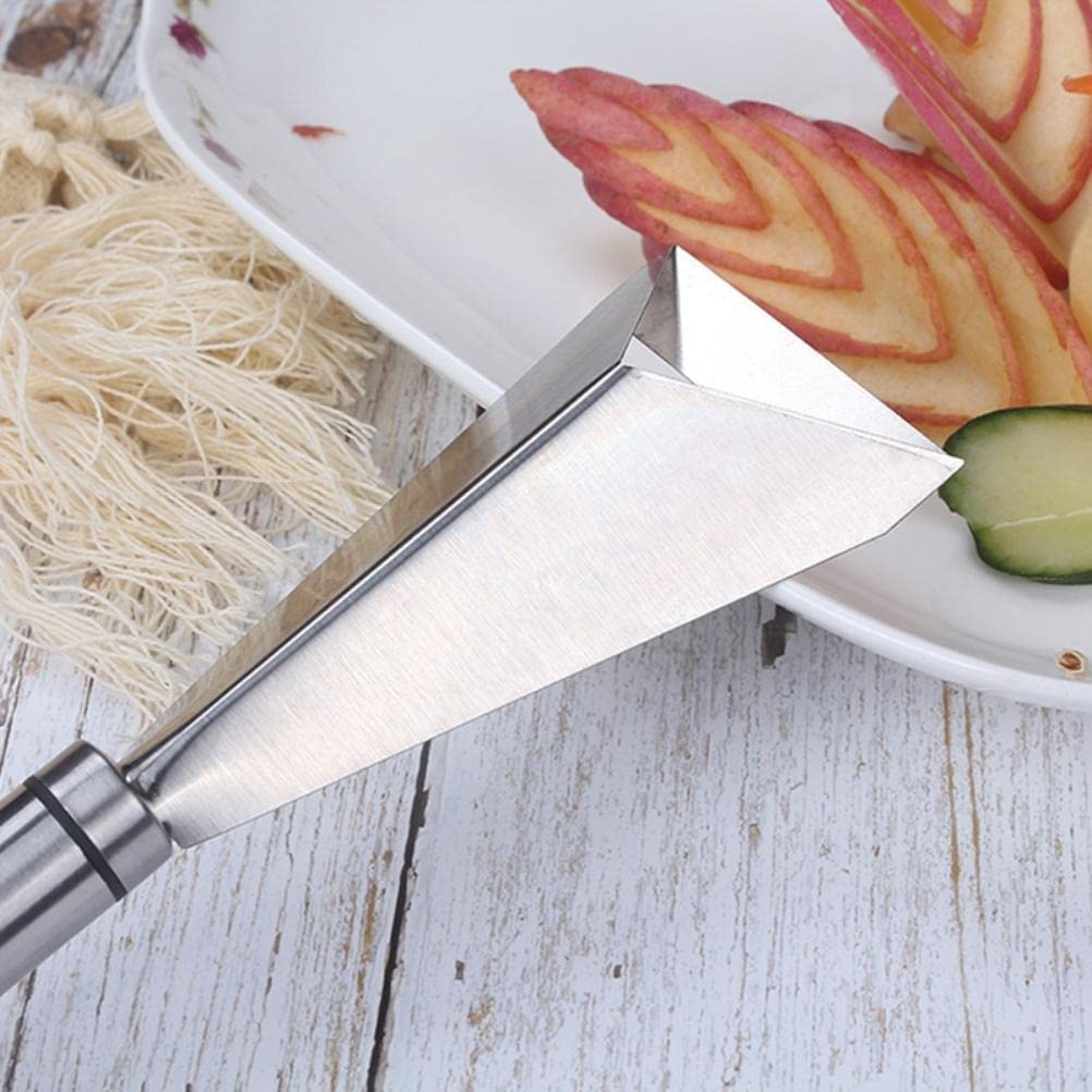 SFNTION Fruit Carving Knife, DIY Platter Decoration Carving Tool For Fruit Vegetable Cutting Knife, Triangular Shape Stainless Steel Food Carving Carving Knife Slicer