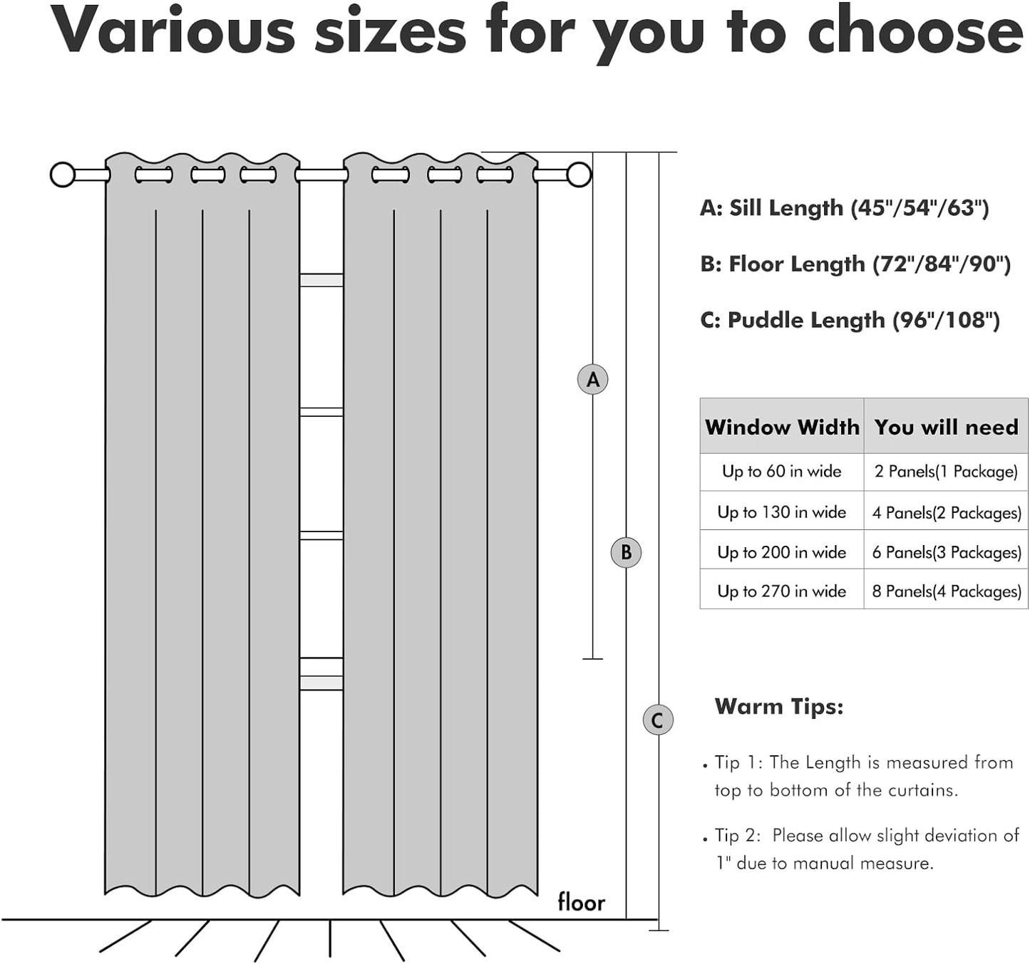 MIULEE Blackout Linen Textured Curtains - Thermal Insulated Room Darkening Drapes | Bright White, 52 x 108 Inch (2 Panels)