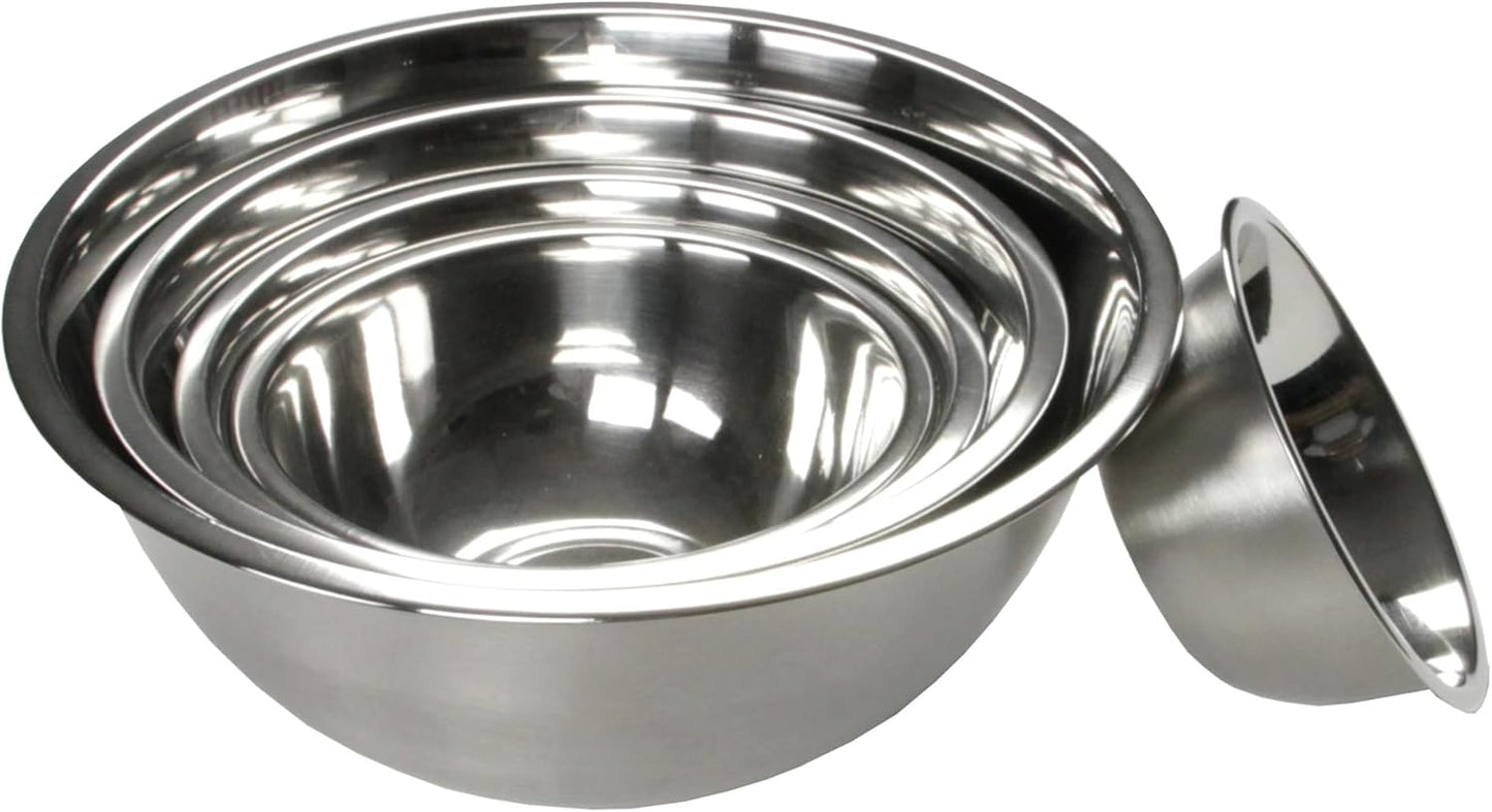 Chef Craft Brushed Mixing Bowl, 5-Quart, Stainless Steel