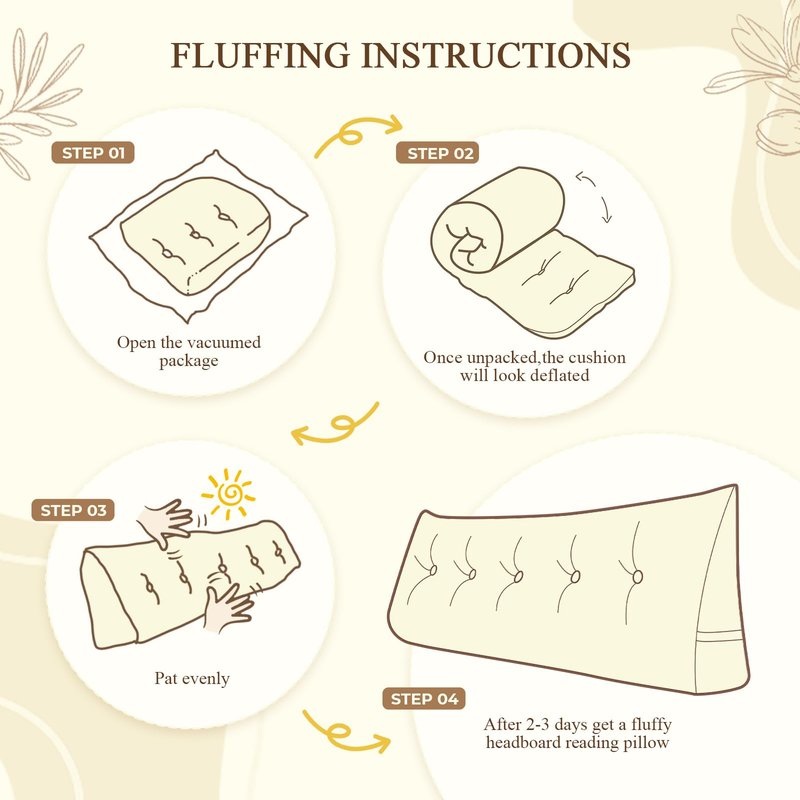 DANGHOOGY Headboard Pillow King, Large Triangular Wedge Headboard Pillow for Reading and Resting, Backrest Positioning Support Pillow with Removable Cover (Beige)