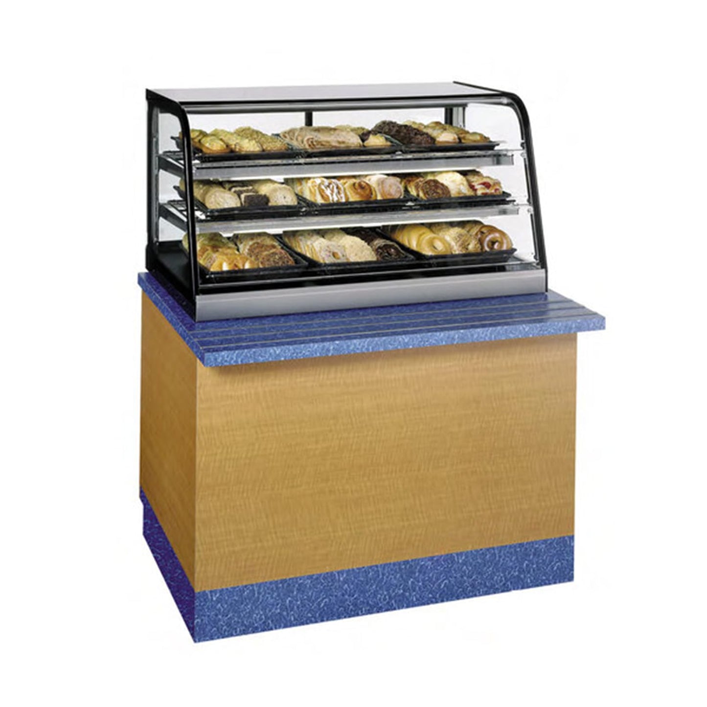 FixtureDisplays 47" Black Self Serve Countertop Dry Bakery Display Case WS-345CD4828SS-NPF