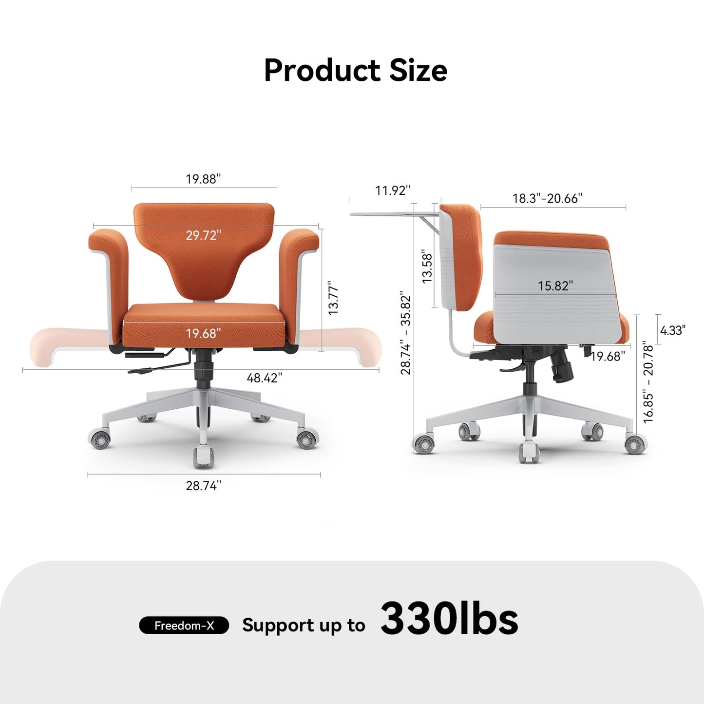 Newtral Freedom-X Cross Legged Office Desk Chairs for Home, Make Up, Bed Room
