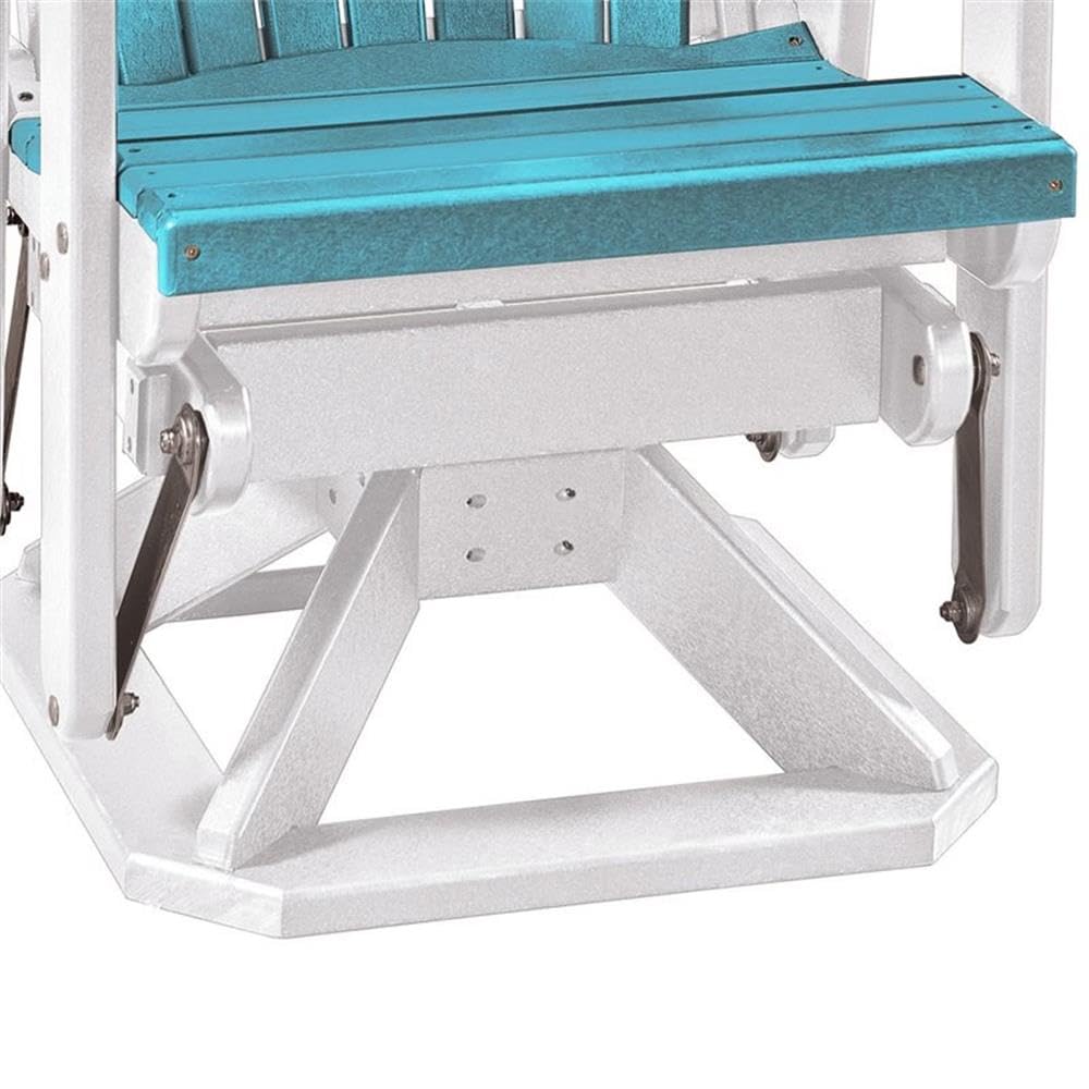 American Furniture Classics 510ARW Swivel Glider, Aruba Blue and White