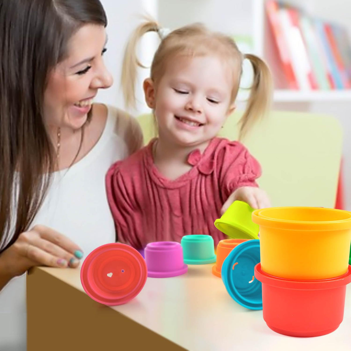 Cosaway Baby Stacking Nesting Cups Toys, Baby Toys 6 to 12 Months, Montessori Toys for Toddler Gifts 1 Year Old (617-97)