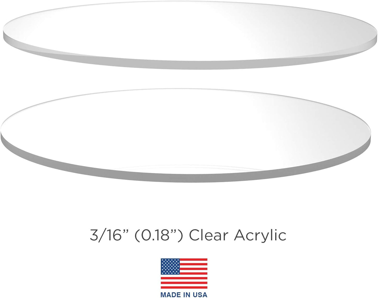 Cake Decorating Acrylic Disk for Buttercream Icing, Set of 2-3/16" Thickness (8.25" Set of 2)